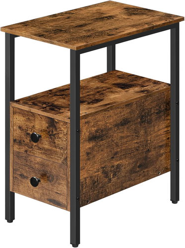 Songmics a Vasagle Bedside table Lejla 30 cm, black-brown - Night Stand - Main image