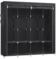 Songmics a Vasagle Textilní šatní skříň SANTIAGO, černá - Wardrobe