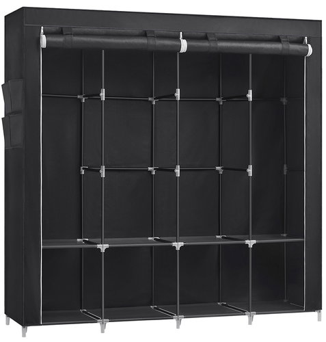 Songmics a Vasagle Textilní šatní skříň SANTIAGO, černá - Wardrobe - Main image