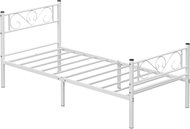 Songmics a Vasagle Metal bed frame Loura 190 × 90 cm, white - Bed Frame