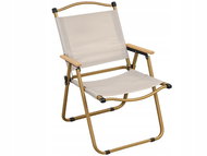 Verk 14649 Skládací židle s dřevěnými područkami, béžová - Garden Chair