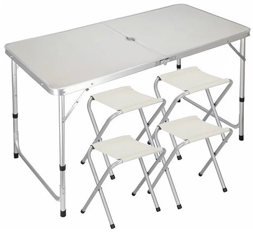 Verk 14469 Skládací zahradní set pro 4 osoby, béžový - Garden Furniture - Main image