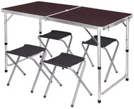 Verk 14469 Skládací zahradní set pro 4 osoby, hnědý - Garden Furniture