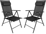 Gardlov 27674 Skládací zahradní židle, sada 2 ks, černé - Garden Chair