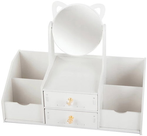 Verk 01971 Organizér na kosmetiku se zrcadlem, bílý - Makeup Organiser - Main image