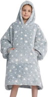Zaparkorun Dětská mikina svítící ve tmě - šedá - Wearable Blanket