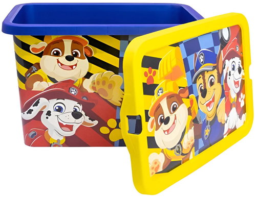 Paw Patrol Plastic toy storage box with lid, blue-yellow - Storage Box - Main image