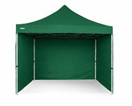 Nůžkový párty stan 3 × 3 m ALU Standard – 4 plné bočnice, zelený - Party Tent