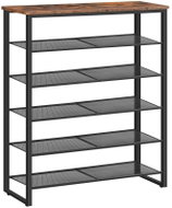Houseland Riko Botník 6 polic hnědočerný - Shoe Rack