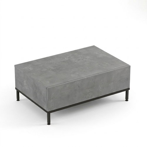 Houseland Wren Konferenční stolek beton, černý - Coffee Table - Main image