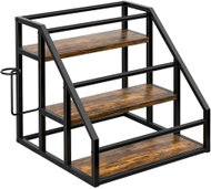 Houseland Zita Kuchyňská police černohnědá - Shelf