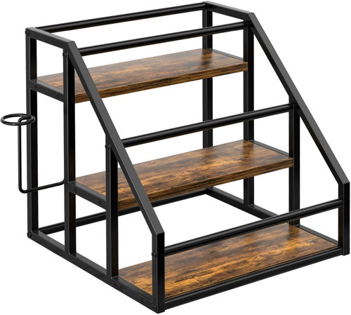Houseland Zita Kuchyňská police černohnědá - Shelf - Main image