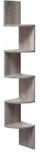 Vasagle Claire Nástěnná rohová police šedá - Shelf - Main image