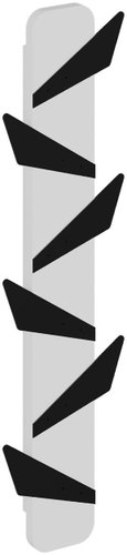 Houseland ALESTA Předsíňový věšák bílo-černý - Coat Hanger - Main image
