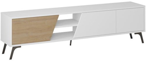 Houseland TV stolek FIONA 180 cm dub, bílý - TV Table - Main image