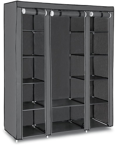 Songmics a Vasagle Šatní textilní skříň Snan, šedá - Wardrobe - Main image