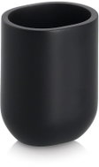 ZELLER Toothbrush cup, plastic, 7,9 × 6,6 × 10,1 cm, black - Toothbrush Holder Cup