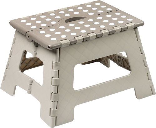 KESPER Folding stool 35 × 28,7 × 22 cm, load capacity 150 kg, beige - Stool - Main image