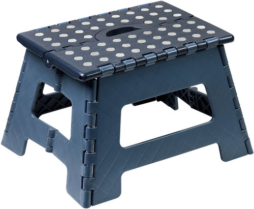 KESPER Folding stool 35 × 28,7 × 22 cm, load capacity 150 kg, dark blue - Stool - Main image