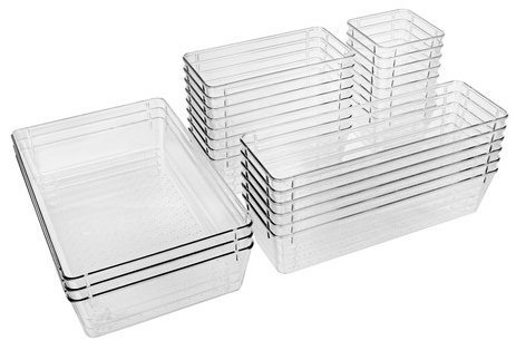 Ruhhy 27761 Organizéry do zásuvky 25 ks, transparentní - Drawer Organiser - Main image