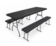 Aga Plastic folding beer set, black - Garden Furniture