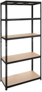 Bigstren 27342 Kovový skladovací regál, 5 polic, 220 × 100 × 45 cm, černý - Shelving Unit