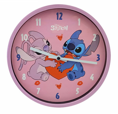 Disney Wall Clock 24cm - Stitch and Angel - Wall Clock - Main image