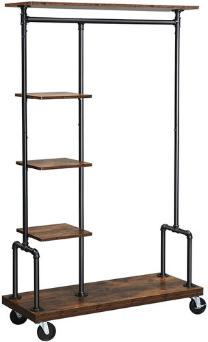 VASAGLE Hester Otevřená šatní skříň černohnědá - Clothes Hanger - Main image