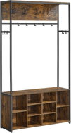 Songmics and Vasagle Vigro Hallway Coat Rack with Shoe Bench 100cm, Brown - Clothes Hanger