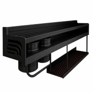 Verk 07417 Metal Wall-Mounted Shelf 58 × 24 × 12cm, 10 Hooks, Black - Shelf