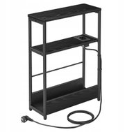 Songmics a Vasagle Odkládací stolek s USB Vasagle Blend, černý - Side Table