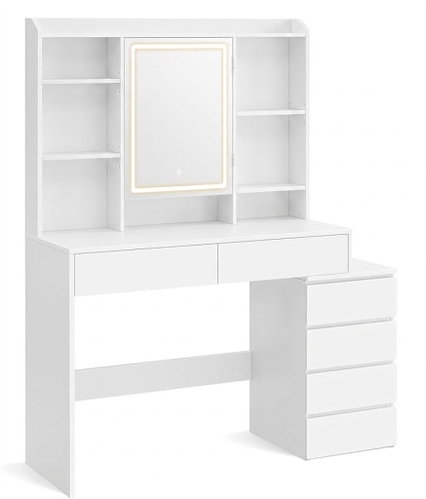 Vasagle Ginny 117 cm s LED osvětlením bílý - Dressing Table - Main image