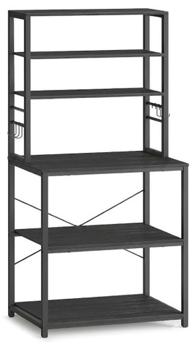 Songmics and Vasagle Vogues Kitchen Shelf 60cm, Black - Shelving Unit - Main image