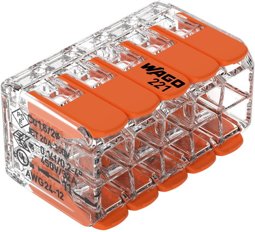 Ideal Box Wago 221-420 10 × 4 with Lever 15 pcs - Cable Connector - Main image