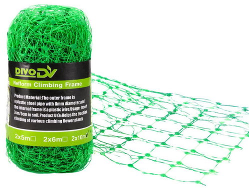 DIVODV 27932 Zahradní síť pro popínavé rostliny 2 × 10 m, zelená - Support Net - Main image