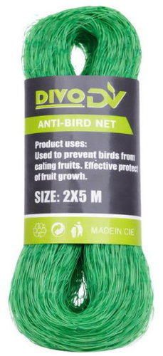 DIVODV 27933 Ochranná síť proti ptákům 2 × 5 m, zelená - Anti-bird Netting - Main image