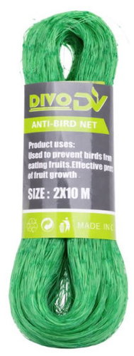 DIVODV 27933 Ochranná síť proti ptákům 2 × 10 m, zelená - Anti-bird Netting - Main image