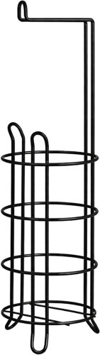 DuraHome Presto Toilet Paper Stand, Black - Free Standing Toilet Roll Holder - Main image