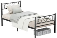 Songmics a Vasagle Kovový rám postele 90 × 190 cm Dramatico, černý - Bed Frame