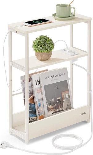 Vasagle Blend Odkládací stolek s USB krémový - Side Table - Main image