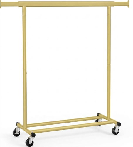 Songmics & Vasagle Doug Clothes Rail with Wheels, Gold - Clothes Hanger - Main image