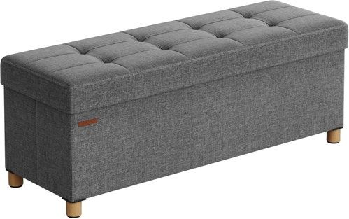 Songmics & Vasagle Taburet Engl with Storage Space, Grey - Ottoman - Main image