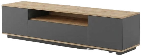 Houseland Luka TV Stand Pine, Anthracite Grey - TV Table - Main image