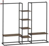 Songmics a Vasagle Otevřená šatní skříň Horna 153,6 cm, černo-hnědá - Clothes Hanger