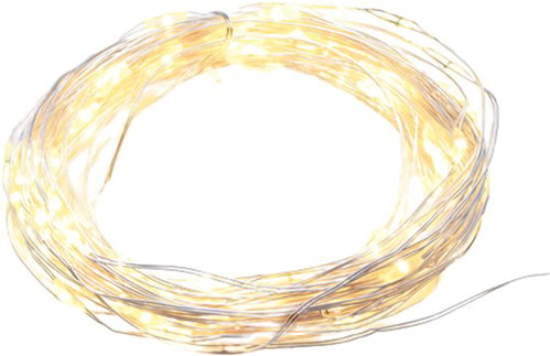 Aca Lighting Decorative Silver Garland 20 LED, Warm White Colour, 2× AA Batteries, 200cm, IP20 - Fényfüzér - Fő fotó
