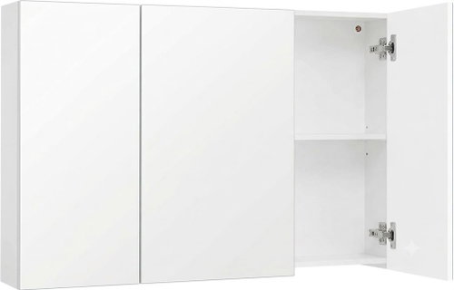 Vasagle Batylda Wall-Mounted Mirrored Cabinet 90cm White - Bathroom Cabinet - Main image