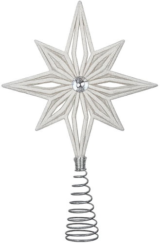 LAALU Christmas Tree Topper Star White, plastic, 20cm - Christmas Ornaments - Main image