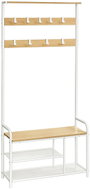 Songmics a Vasagle Předsíňový věšák Lore HSR409W09, dub, bílý - Coat Hanger