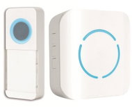 Entac Bezdrátový zvonek na baterie tlačítko a přijímač, bez zásuvky, bílý - Doorbell