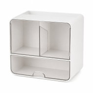 Verk 27668 Nástěnný kosmetický organizér 17 × 16 × 11 cm, bílý - Makeup Organiser